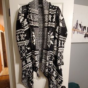 Fair isle draped sweater